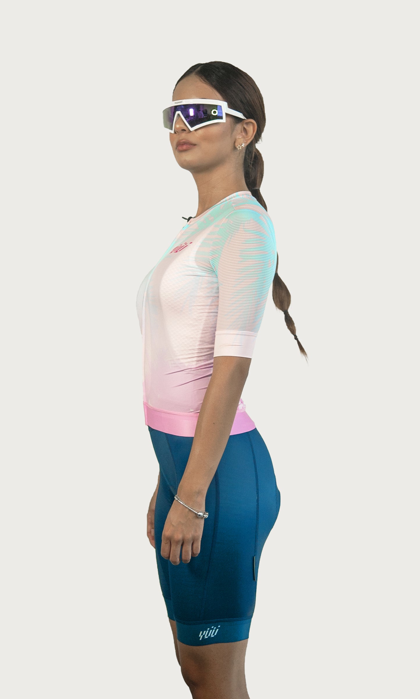 Pink Palms Short Sleeve Jersey Women