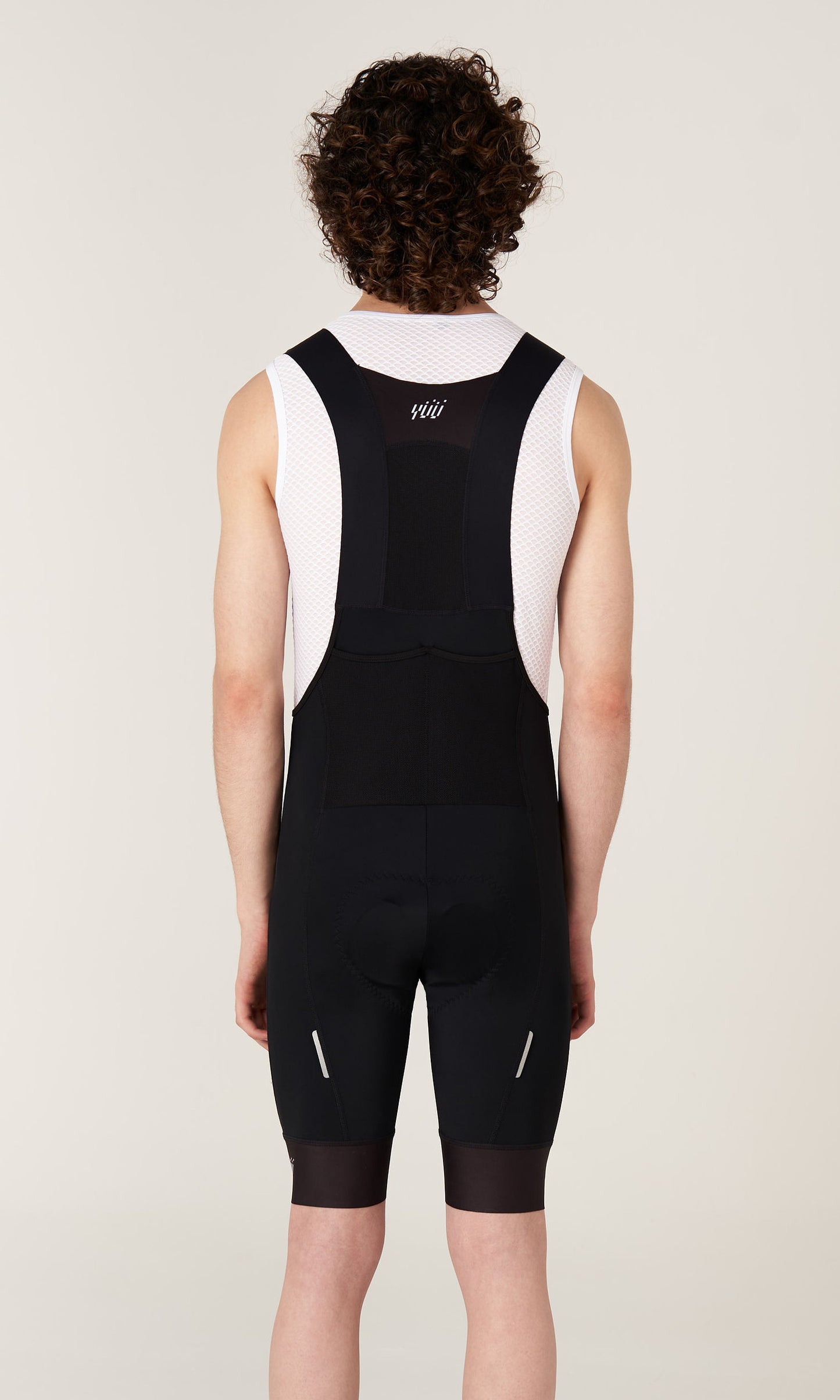 Black Cargo Bib Shorts